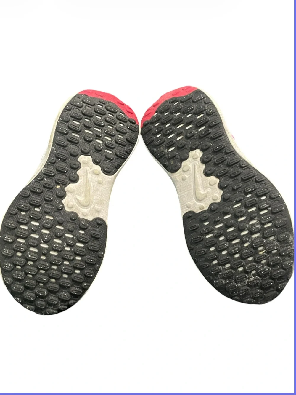 Nike Kids Black Sneakers with Pink Accents